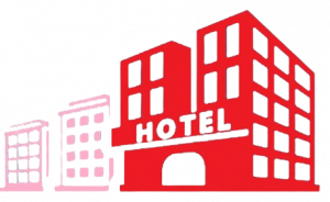Image showing a hotel in red